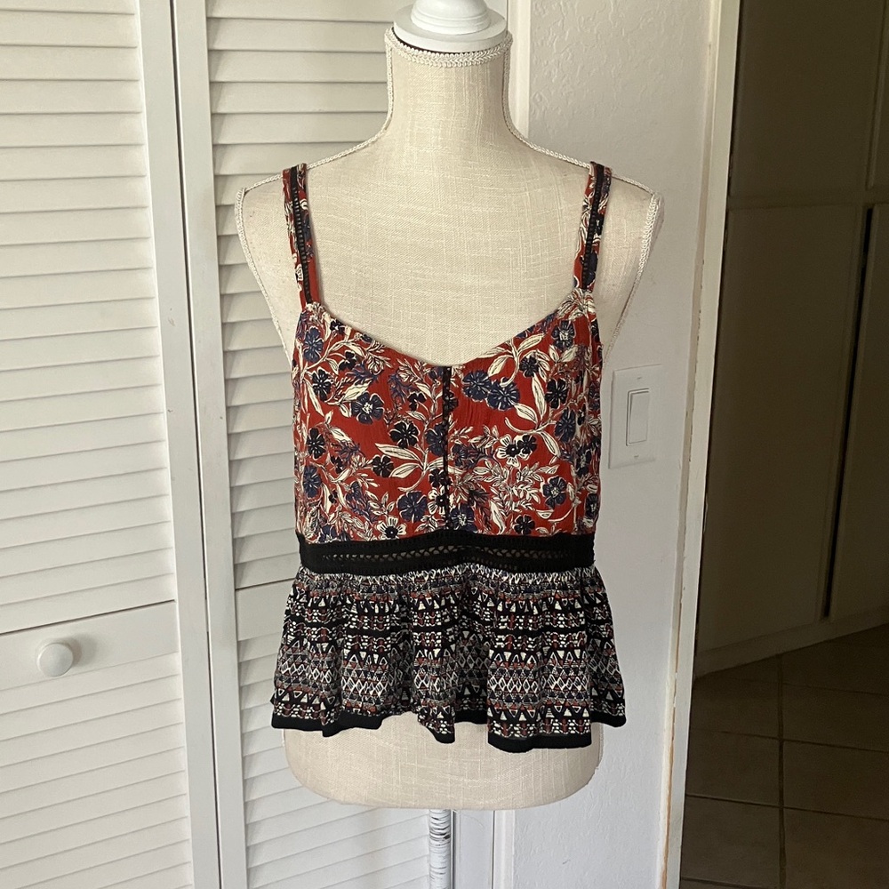 Patrons of Peace for Anthropology BOHO Cami Tank Top Women's Size L